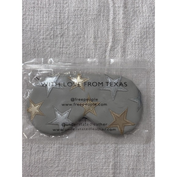 Free People Accessories - Free People Understated Cooling Starry Eye Mask With Love From Texas Gray NIB